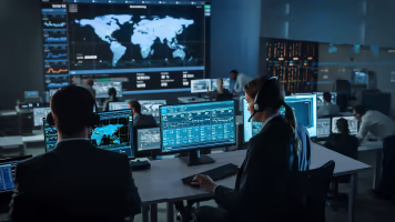 specialist-works-on-computer-live-analysis-global-map-16x9